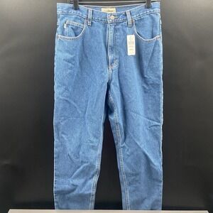 LL Bean Mens Classic Fit Straight Leg Stone Wash Blue Jeans - Size 31" x 30"‎